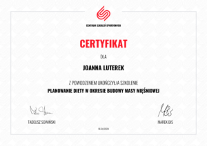 certyfikat budowanie masy miesnsiowej